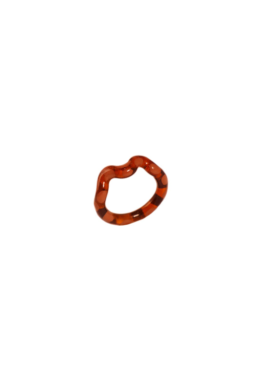 Mocha Single Wave Ring