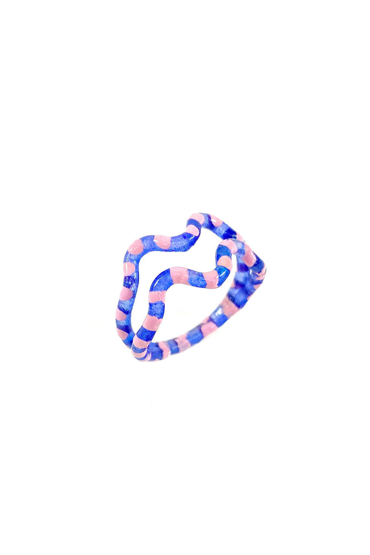 Double Wave Purple Jelly Ring