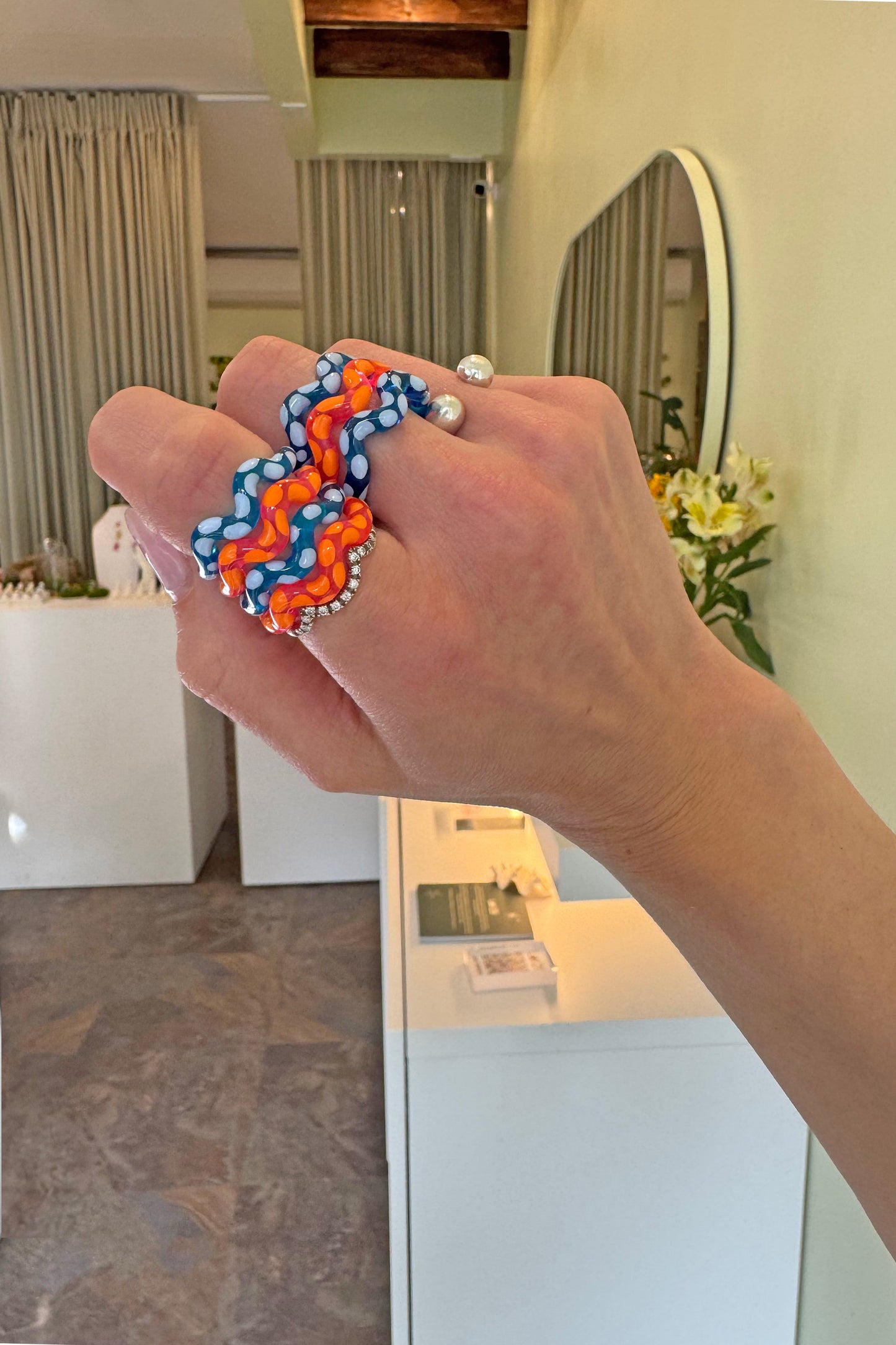 Hibiscus Single Wave Ring