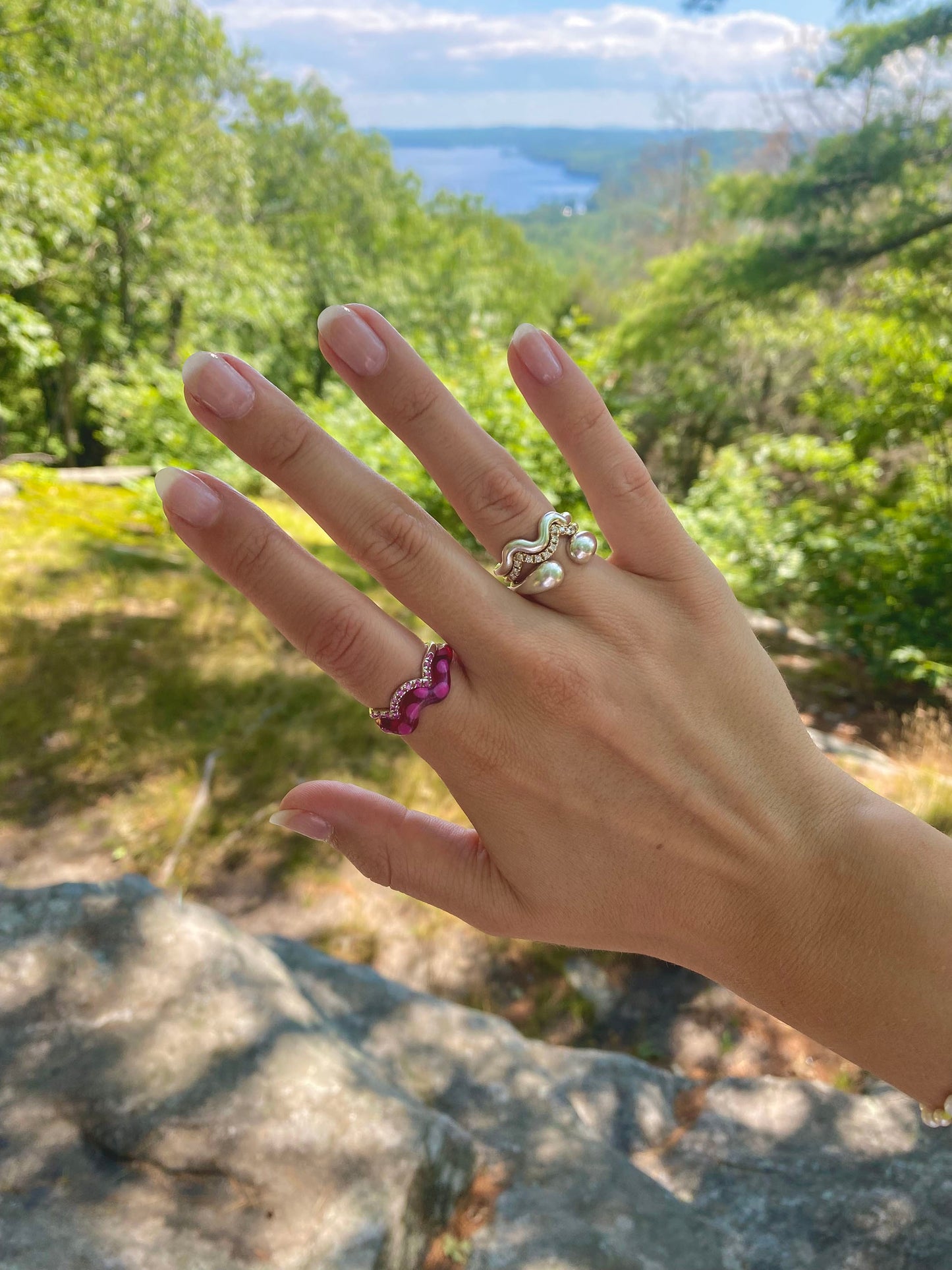 Silver Single Wave Ring