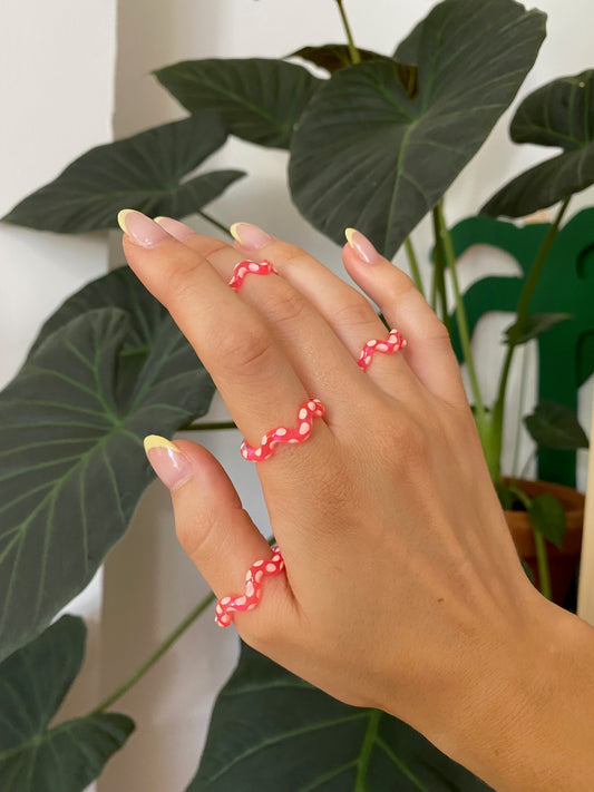 Grapefruit Single Wave Ring