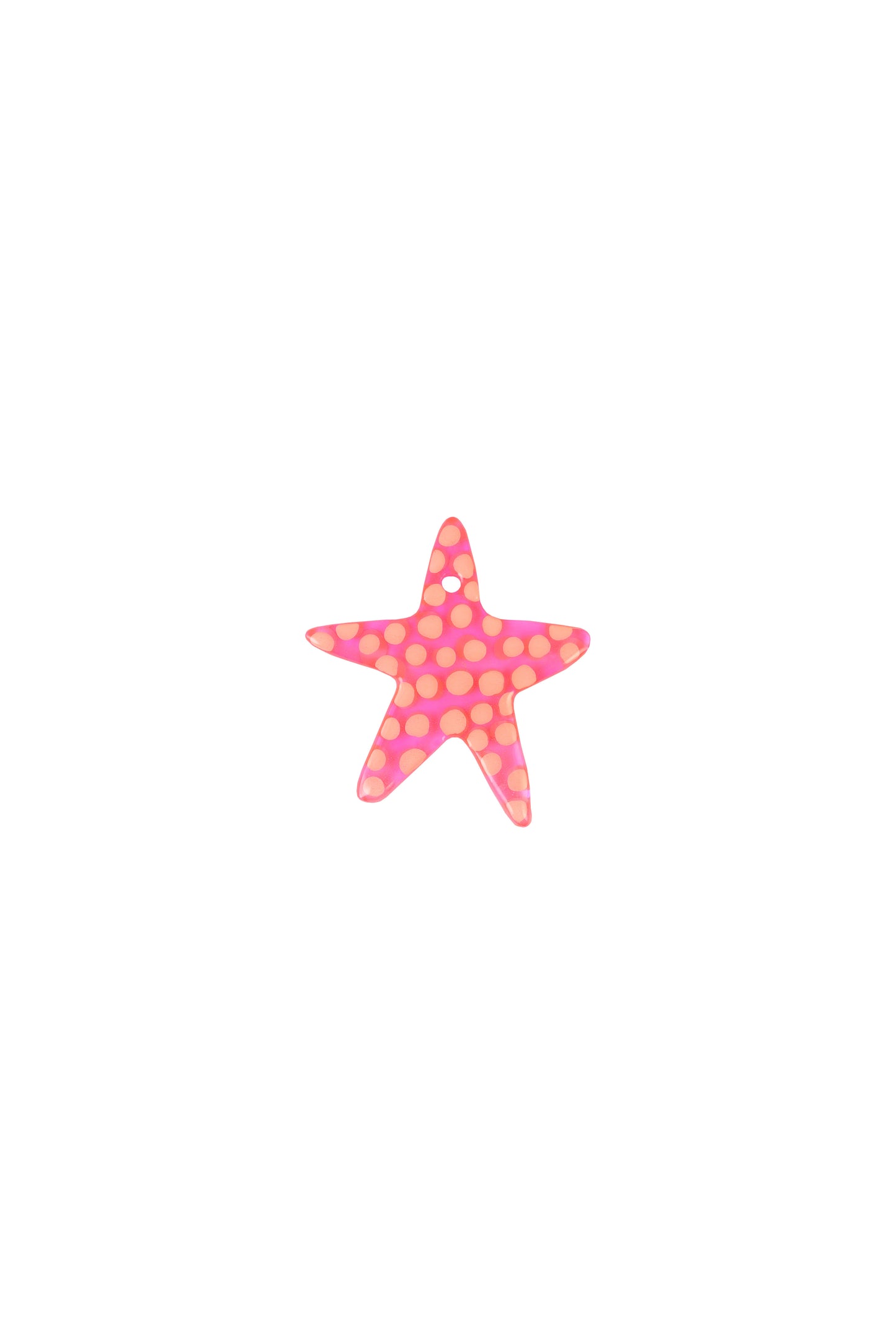 Pink Dot Star Charm