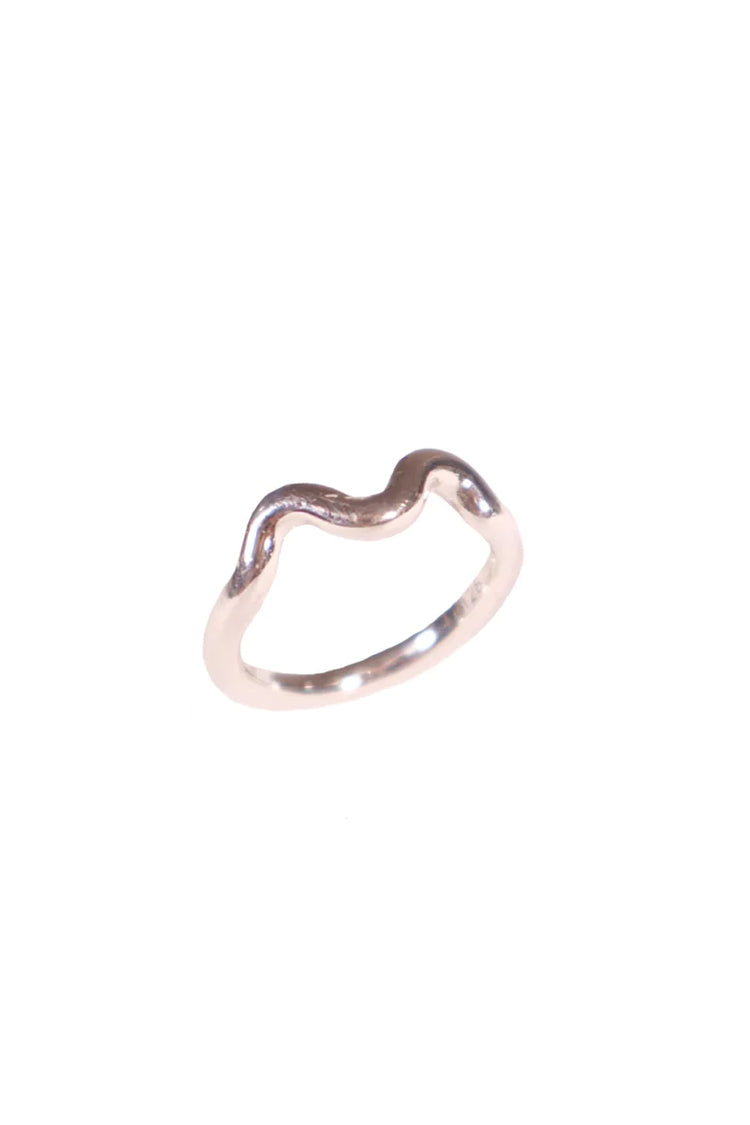 Single Wave Silver Ring