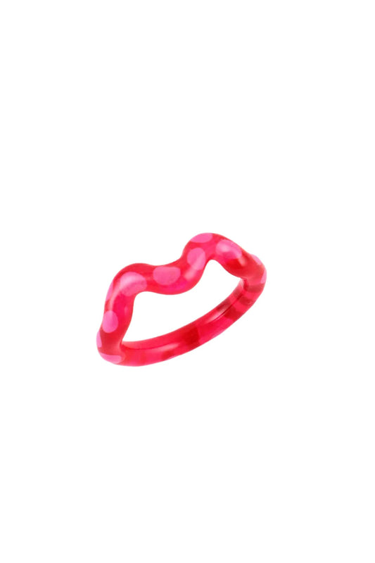 Single Wave Jelly Ring Raspberry
