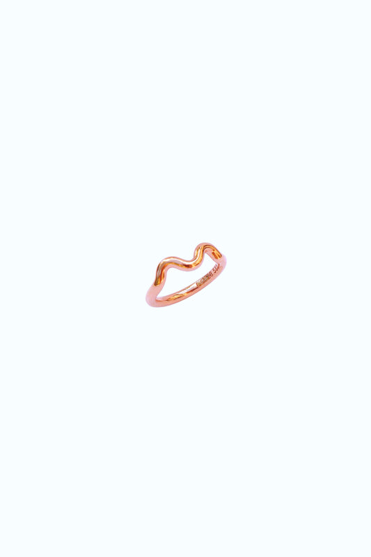Single Wave Rose Gold Ring