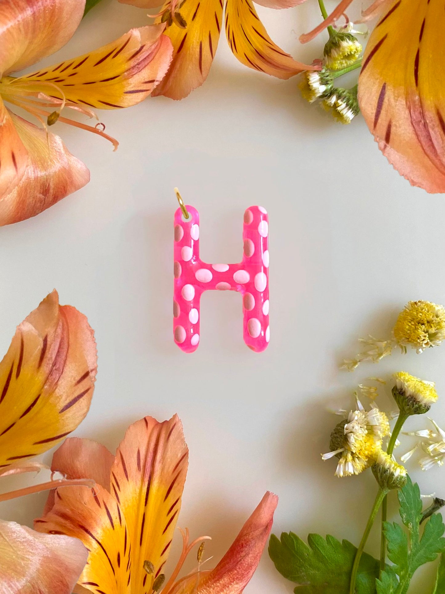 Pink with Pink Dots Jelly Charm