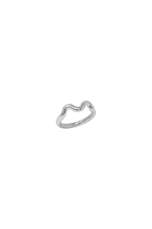 Silver Single Wave Ring