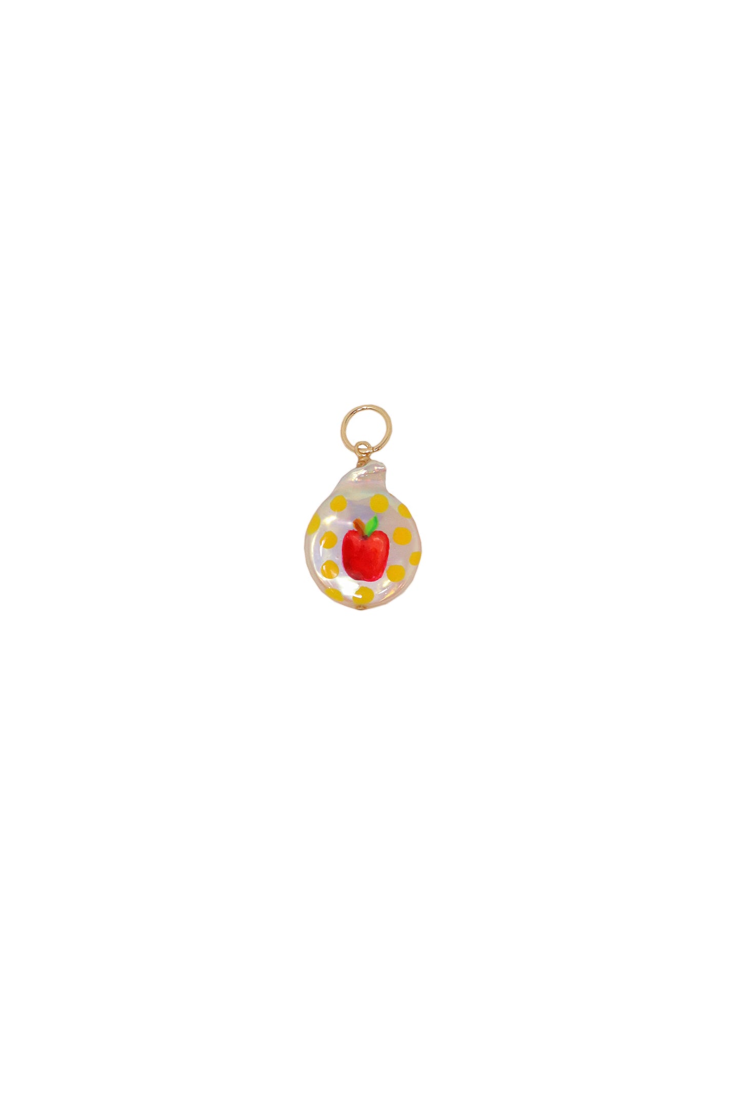 Apple Painted Pearl Charm