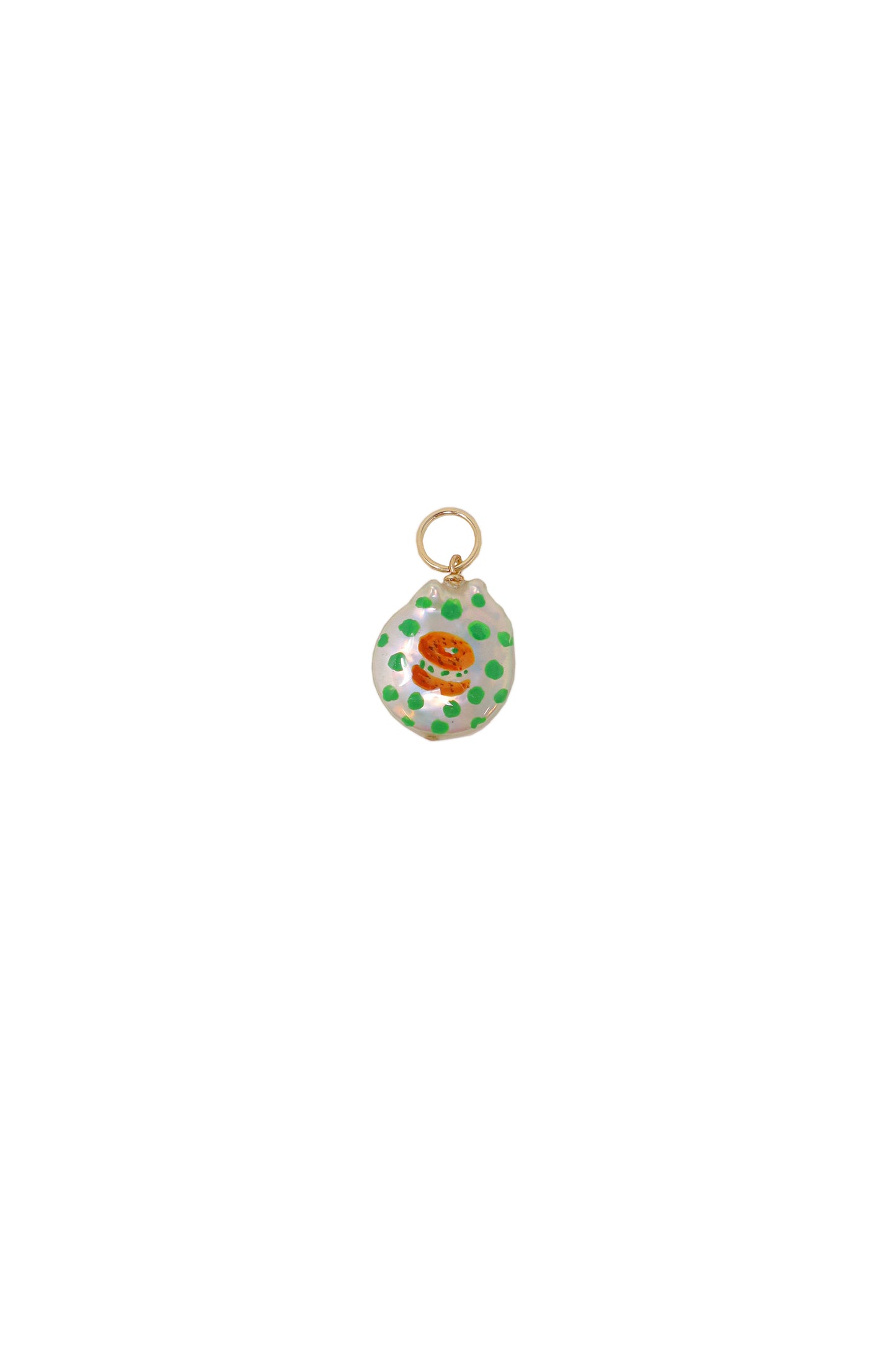 Bagel Painted Pearl Charm
