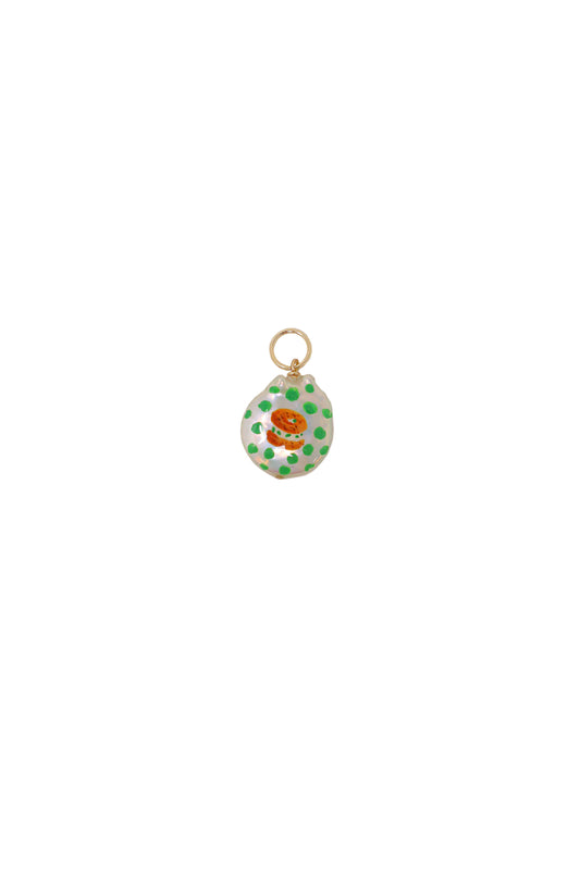 Bagel Painted Pearl Charm