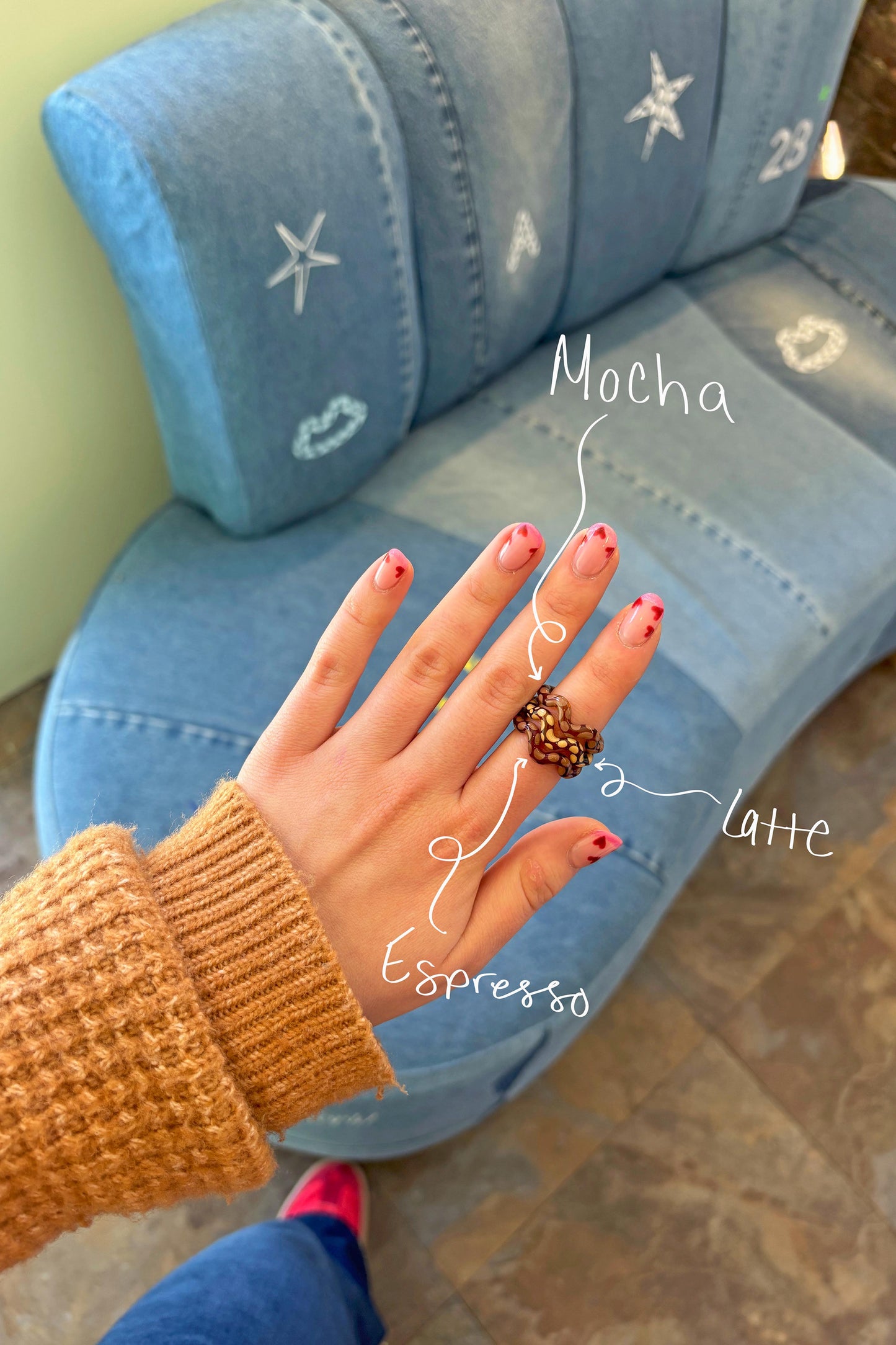 Latte Single Wave Ring