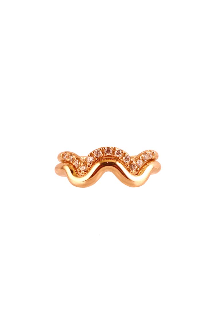 Single Wave Gold Ring