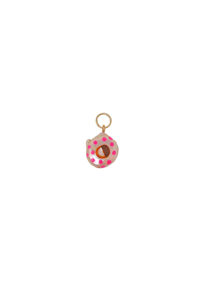 Black and White Cookie Painted Pearl Charm