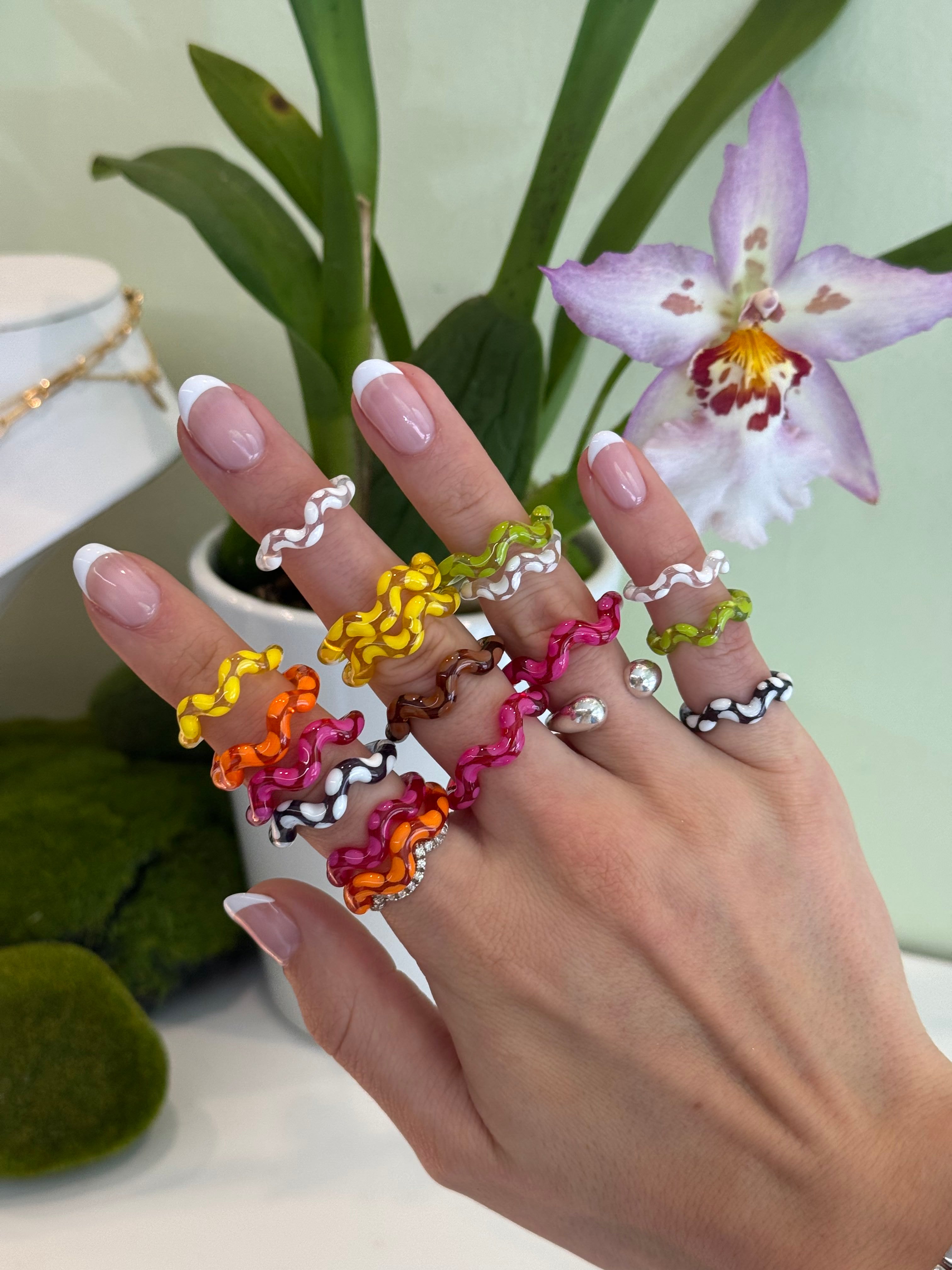 Raspberry Single Wave Ring – Handcrafted NYC Jewelry – Lot28