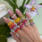 Raspberry Single Wave Ring