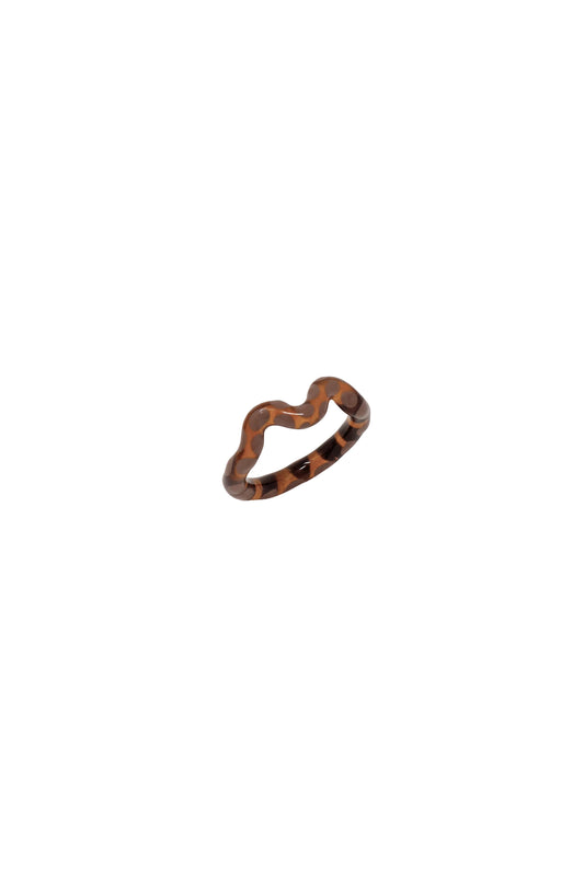 Mocha Single Wave Ring