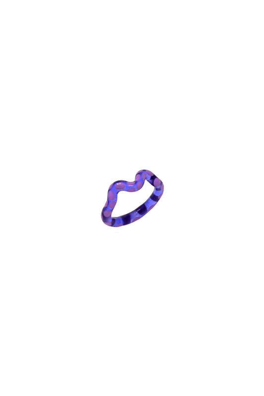 Plum Single Wave Ring
