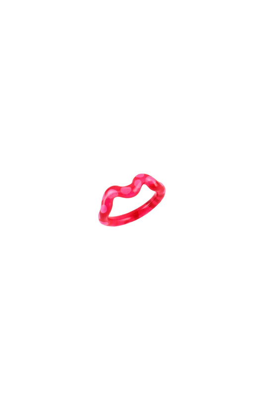 Raspberry Single Wave Ring