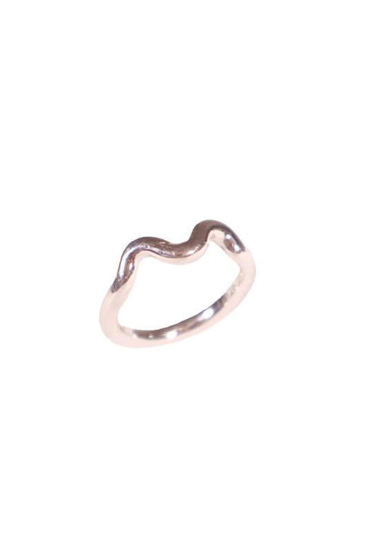 Single Wave Silver Ring