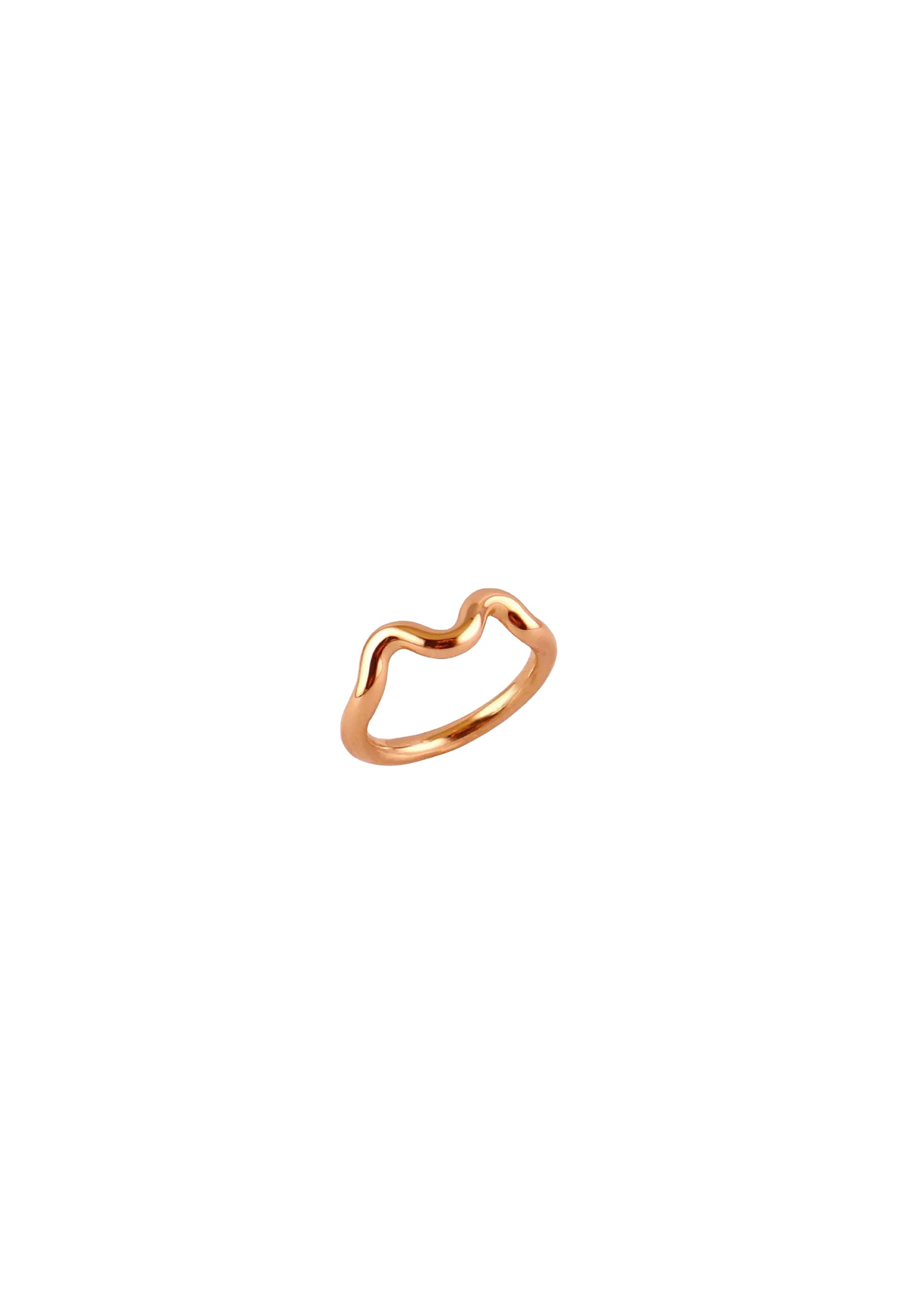 Single Wave Gold Ring
